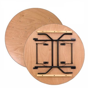 <span class=keywords><strong>Table</strong></span> Pliante <span class=keywords><strong>Ronde</strong></span> en Bois pour Banquet, Mariage, Camping ou Pique-nique en Extérieur - Product Image 2