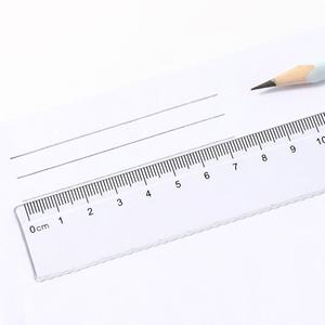 Règle triangulaire Little Fish 60 degrés en plastique, outil de géométrie pour étudiants - Product Image 3