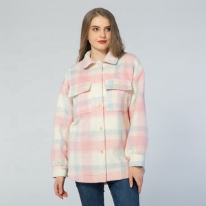 Belles chemises <span class=keywords><strong>à</strong></span> <span class=keywords><strong>carreaux</strong></span> <span class=keywords><strong>à</strong></span> manches longues et boutons sur la poitrine pour femmes - Product Image 4
