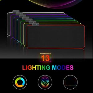 แผ่นรองเมาส์เมจิก RGB แผ่นรองเมาส์สำหรับเล่นเกมสีขาวทั้งหมดฐานยางธรรมชาติกันลื่น - Product Image 6