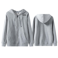 Sweat-shirts à capuche zippés personnalisés en molleton bouclette 300 GSM pour hommes, coupe oversize à épaules tombantes, unisexe, style streetwear