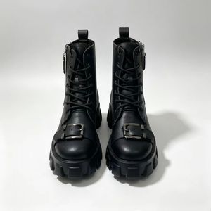 Botines de mujer de piel sintética con punta redonda, antideslizantes, impermeables, con suela de goma, para todas las estaciones, botas de nieve para mujer. - Product Image 3