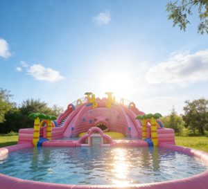 Tobogán Acuático <span class=keywords><strong>Inflable</strong></span> con Piscina, Toboganes Inflables para Parque Acuático, Tobogán Acuático, <span class=keywords><strong>Castillo</strong></span> <span class=keywords><strong>Inflable</strong></span> para Niños y Adultos - Product Image 5