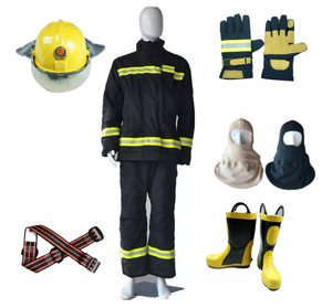 消防士の制服 <span class=keywords><strong>CE</strong></span> <span class=keywords><strong>EN469</strong></span> 規格適合 耐火服 消防士用 難燃性 消防士装備 ヘルメット 手袋 ブーツ ベルト - Product Image 1