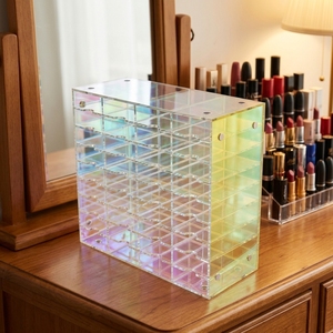 Expositor de Piso Personalizado RECHI, Diseño Personalizado, Colorido, de Alta Calidad, Acrílico Multicapa, para Lápiz Labial, Pestañas y Cosméticos - Product Image 1