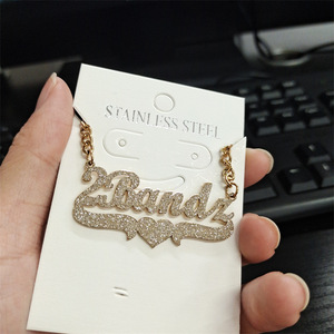 Dropshipping personalizzato in acciaio inox personalizzato collana con ciondolo in acciaio inox <span class=keywords><strong>gioielli</strong></span> di moda con catena a maglie per feste - Product Image 6