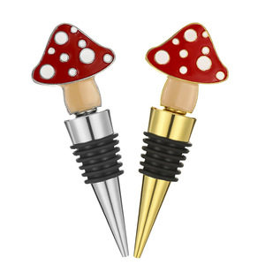 Mushroom Wine <b>Stopper</b> Gold And Silver Zinc Alloy Bottle Sealer For Wine Bottles - Product Image 2