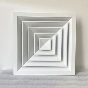 Système Hvac Grille de <span class=keywords><strong>Plafond</strong></span> <span class=keywords><strong>Faux</strong></span> <span class=keywords><strong>Plafond</strong></span> Carré en Aluminium Diffuseur d'air 4 Voies - Product Image 2