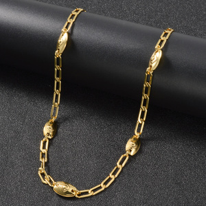 Zeadear 18K Gold Plated Solid Glossy Polished Luxury Unisex Wholesale Long Decorative Geometric Trendy Custom Cuban Link <b>Chain</b> - Product Image 4