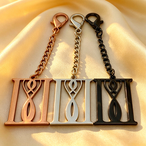 Premium Custom Metal Keychain Zinc Alloy <b>Engraved</b> Logo <b>Key</b> <b>Ring</b> Anti-Rust Metal Tag for Car Bag Gift Souvenir - Product Image 3