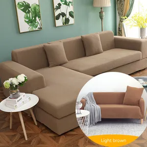 Capa de sofá de malha espessa para casa, tecido de lã elástico stretch, cobertura de sofá e poltrona em forma de l