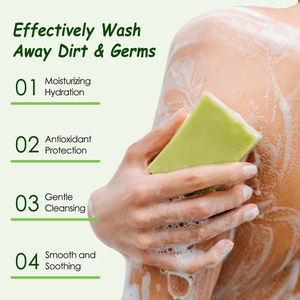 OEM/ODM cetriolo tè verde fresco idratante sapone per la pelle esfoliante corpo a base di erbe Anti Acne organico sapone naturale di bellezza saponi - Product Image 6