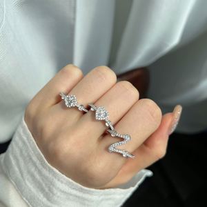 Dylam Special Design Fine Fashion Jewellery S925 <b>Silver</b> Rhodium Plated <b>Eternity</b> Band 5A Zirconia Heart Promise Engagement <b>Ring</b> - Product Image 3