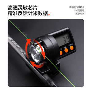 Compteur de ligne de pêche électronique avec affichage numérique pour la mesure de la ligne de moulinet de pêche en eau douce, alimenté par batterie - Product Image 4