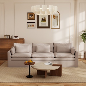 ATUNUS Modular Sectional Corner with <b>Pillow</b> Back Couch Cloud-Like Comfort Over Sized Upholstered Living Room Furniture - Product Image 1