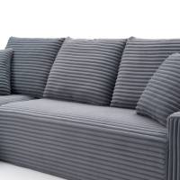 Canapé modulaire gris foncé 107 pouces, canapé sectionnel compressé, canapé en mousse pour salon, éponges haute densité, canapé nuage