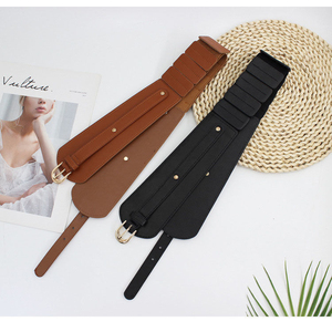 Ceinture large tendance pour femme, style vintage, élastique, en cuir PU, avec boucle en alliage, accessoires - Product Image 6
