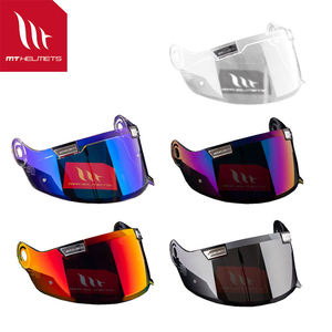 MTHELMETS JARAMA Visières Extérieures en Plastique ABS pour Moto, Marron Thé Foncé, Étiquette Argentée, Détachables Rapidement, Anti-Buée, Vente en Gros - Product Image 2