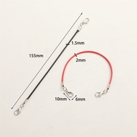 Bracelet court coloré en cordon ciré coréen avec fermoir mousqueton double, accessoire de bijouterie DIY, pour poupées et bagages