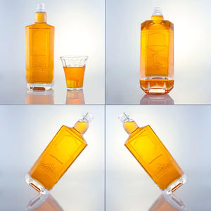 Bouteille de whisky en verre de 700 ml avec logo personnalisé, design unique, estampage à chaud, liège, tequila bon marché, <span class=keywords><strong>rhum</strong></span> de 500 ml, liqueur artisanale, ISO9001 - Product Image 2