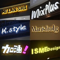Enseigne extérieure pour entreprise, enseigne rétroéclairée pour devanture de magasin, enseigne lumineuse LED, enseigne avec logo de magasin, enseigne en lettres 3D pour la publicité