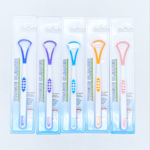 Herramienta de higiene bucal para el cuidado del mal aliento Dental, raspadores limpiadores de <span class=keywords><strong>lengua</strong></span> de silicona suave de doble cara - Product Image 5