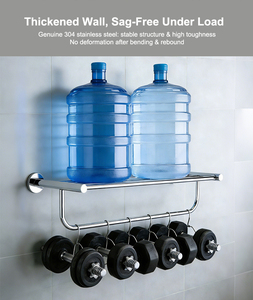 Juego de <span class=keywords><strong>Baño</strong></span> Moderno Ecológico de Acero Inoxidable Cromado YIDA, Montado en la Pared, con Garantía de 5 Años, Incluye Estantes para Inodoro y Herrajes - Product Image 5
