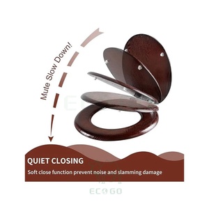 Asiento de Inodoro de Madera Maciza Antideslizante Eco Go Modern con Acabado de Alto Brillo de Buena Calidad - Product Image 3