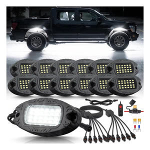 12Pods camion nuit avertissement néon <span class=keywords><strong>LED</strong></span> Rock <span class=keywords><strong>Light</strong></span> Kit voiture métal pur blanc étanche garde-boue lumière - Product Image 1