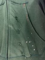 Vestes en coton épais délavé style punk de marque de créateur SATOSHI NAKAMOTO, sweats à capuche zippés, vestes vertes