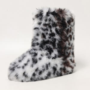 Nuevas Zapatillas de piel de moda, botas de leopardo, zapatillas de plataforma peludas, botas informales de leopardo de algodón de piel de leopardo para mujer - Product Image 2