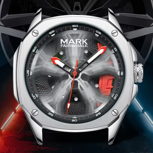 <span class=keywords><strong>Reloj</strong></span> de Pulsera de Moda Mark Fairwhale FW-5060, Esfera Giratoria Creativa, Luminoso, Resistente al Agua, Correa de Silicona, <span class=keywords><strong>Reloj</strong></span> de Cuarzo Informal - Product Image 6
