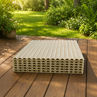 Panneau de revêtement mural extérieur en composite bois-plastique (WPC) imperméable, ignifuge, écologique, moderne, pour décoration intérieure