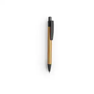 販促用ECO持続可能バンブーボールポイントペンW/ WHEAT STRAW FITTINGS LASER ENGRAVING LOGO WOODEN PEN FOR WRITING OFFICE