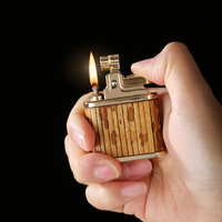 Briquet réutilisable en bambou naturel robuste, allume-feu de poche écologique carbonisé, accessoire d'extérieur oriental unique