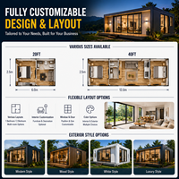 Maison préfabriquée modulaire en forme de A, 20 m², 40 m², chalet moderne de luxe pour projets de villégiature, Airbnb et retraites en camping