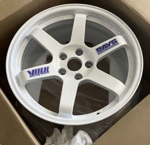 Juwa ล้อ <span class=keywords><strong>Te37</strong></span>แข่งรถโฟล์คสำหรับ M3/M4/F80/F82/เทสลารุ่น S JDM ขนาด25มม. สีขาว5X120 5X114.3 18นิ้ว - Product Image 4