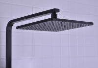 Système de douche mural moderne 3 voies, corps en laiton massif, cartouche céramique, douchette pluie et à main, kit avec tuyau PVC 1,5 m couleur assortie, pour hôtel