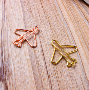 Rose Gold Máy Bay Kim Loại Độc Đáo Các Loại Khác Nhau Kẹp Giấy Hình Dạng Tùy Chỉnh Kim Loại Kẹp - Product Image 6