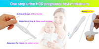 Test de grossesse en une étape HCG Diagnostic rapide Midstream