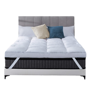 Almohadillas de colchón de Hotel de tela de poliéster 100% Premium, acolchado blanco Natural, cómodo, impermeable, cama Queen/King, Topper para el hogar - Product Image 4