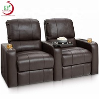 Canapé inclinable électrique avec table basse et port USB, Geeksofa Furniture, moderne, 2 places, pour le cinéma à domicile, le salon