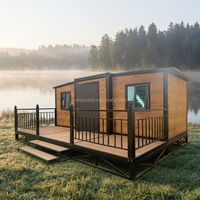 Maison conteneur préfabriquée pliable 10ft 20ft 40ft, maisonnette modulaire portable à deux étages, empilable, en kit, construction rapide