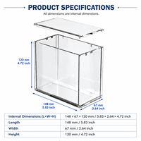 Boîtier en acrylique XC de haute transparence, écologique, anti-jaunissement, anti-UV, monobloc, pour booster OP-11, avec couvercle magnétique, pour affichage TCG