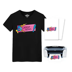 Nice — t-shirt à transférer sur imprimante, papier de transfert de photo, doux, pour imprimante à jet d'encre en tissu noir, vente en gros