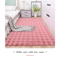 Tapis en peluche en fourrure de lapin crème moderne fabriqué à la machine, lavable, seuil de fenêtre, chambre, balcon, couverture polaire, coussin de canapé