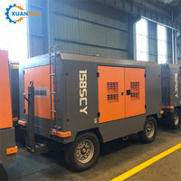 Compresseur d'air rotatif à vis 22 bars 185/450 CFM 3000 PSI, alimenté en courant alternatif, lubrifié et refroidi par air, stationnaire pour plateforme de forage