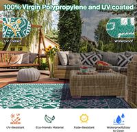 Tapis d'extérieur personnalisé réversible, pliable, en peluche tissée, imperméable, lavable, antidérapant, toutes saisons, pour voyage, camping, pique-nique, plage, en PP
