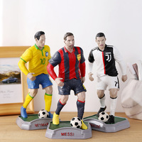 Statue de Neymar, Ronaldo, Messi, stars du football, décoration d'intérieur, artisanat en résine, star du football