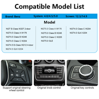 شاشة سيارة أندرويد 14.9 بوصة لاسلكية مع دعم Apple CarPlay وAndroid Auto لسيارات مرسيدس بنز W207 NTG4.5 E200 E250 E300 E350 E400 E500 E63 AMG